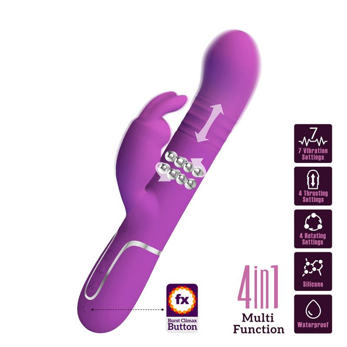 Pretty Love - Coale Vibrador Rabbit Multifunción 4 En 1 Morado