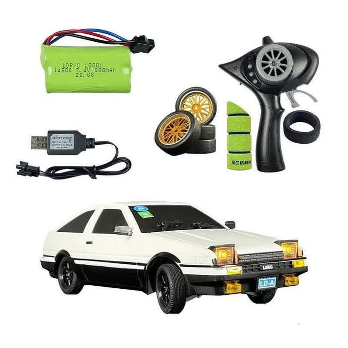 Coche Rc Ld1801 Ae86 1/18 2.4g (Gyro Version) Drift Blanco