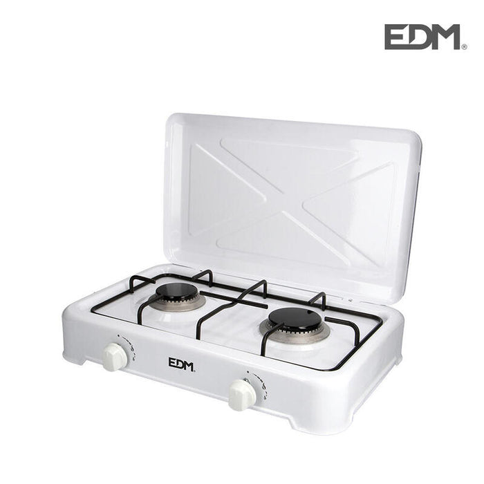 Cocina De Gas Esmaltada 2 Fuegos 46x30x12cm Edm