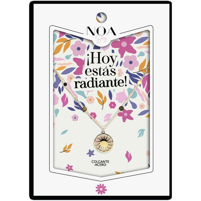 Colgante Sol Acero Dorado - Hoy Estas Radiante