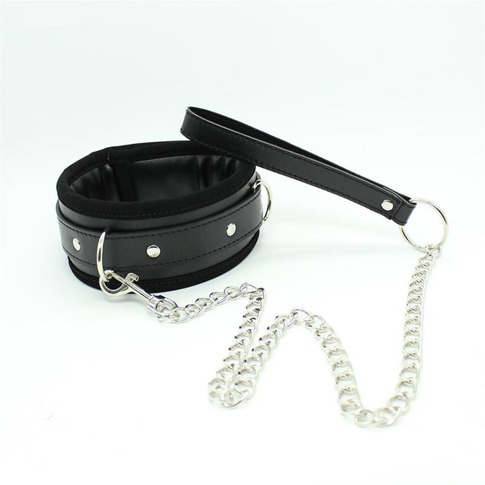 Collar Con Correa Interior Acolchado Negro