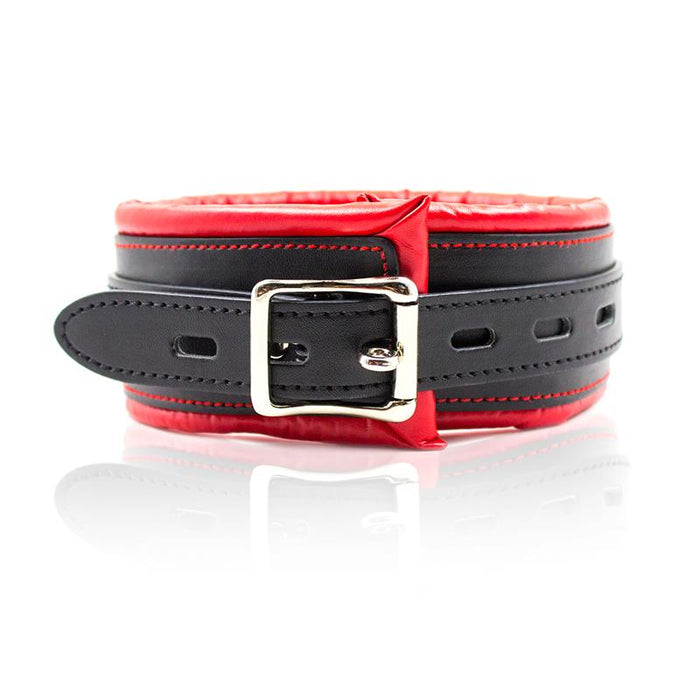 Collar Con Correa Interior Acolchado Negro/Rojo
