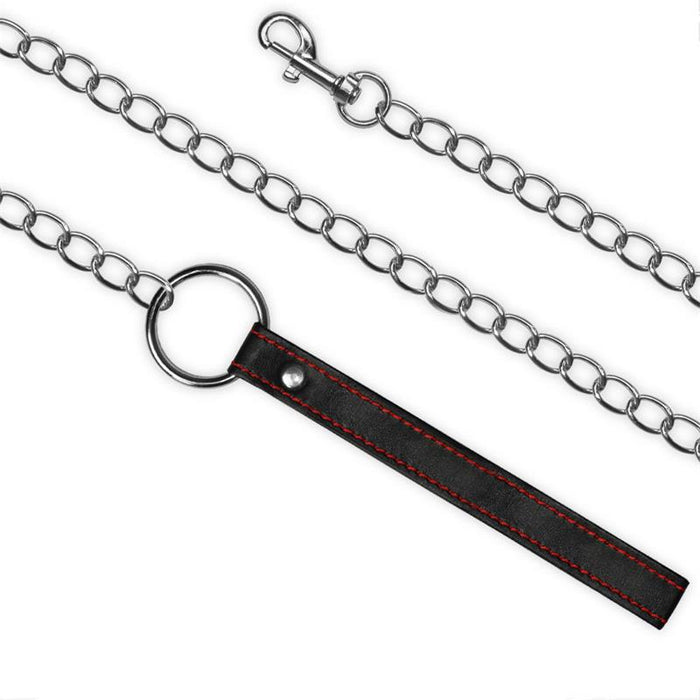 Collar Y Correa  Bondage Negro