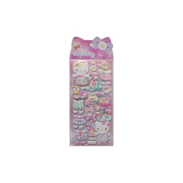 Comansi Pegatinas En Relieve Hello Kitty 10 X 25 Cmâ - 4 Modelos Surtidos - Efecto 3d - Estilo Kawaii