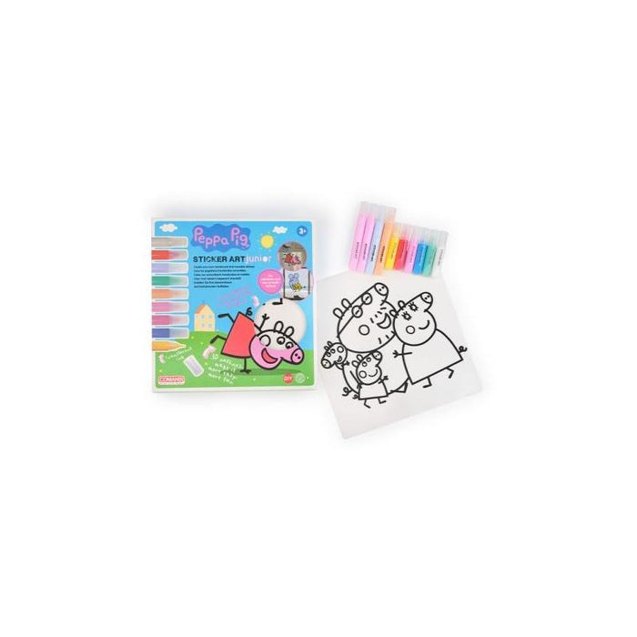 Comansi Sticker Art Junior Peppa Pigâ - Pegatinas Creativas Para Ventanas Â - Manualidades Infantiles - Surtido