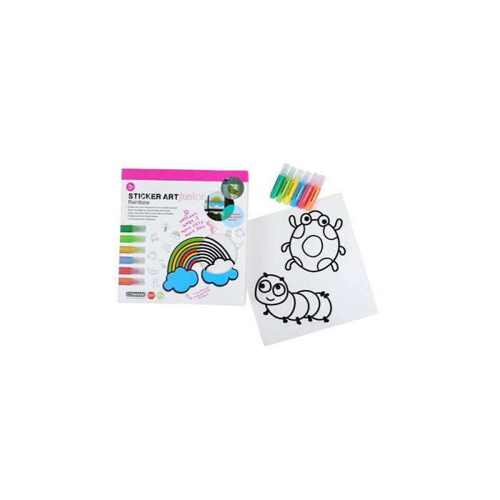 Comansi Sticker Art Junior Rainbowâ - Pegatinas Creativas Para Ventanas Â - Manualidades Infantiles - Surtido Temã¡Tico