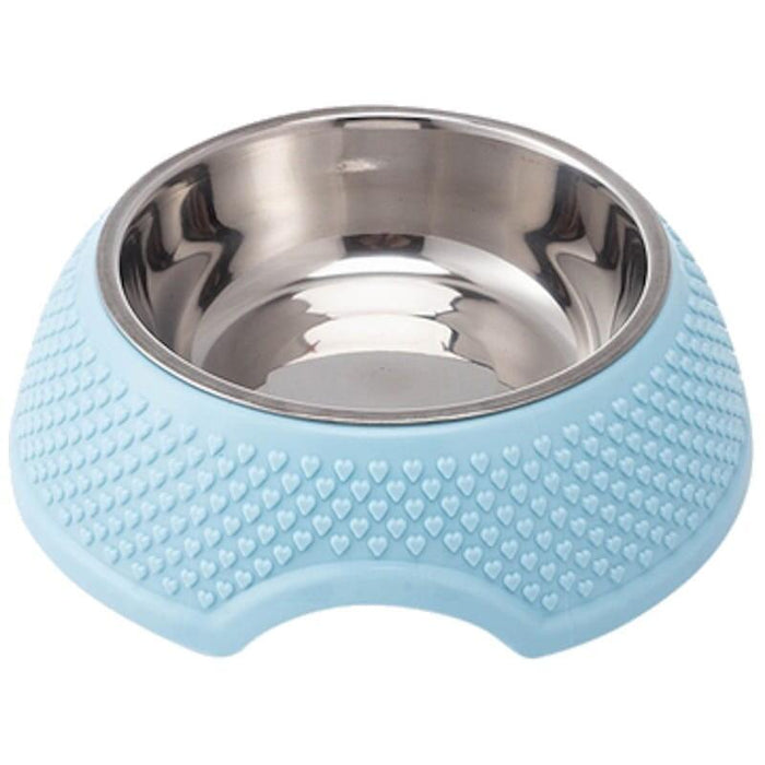 Comedero Para Mascota Acero Inoxidable Azul