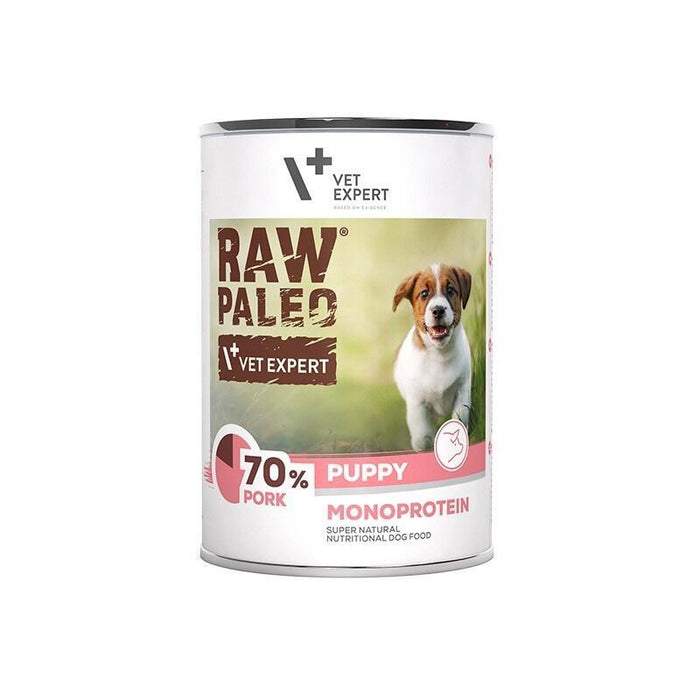 Comida Húmeda Para Cachorros Raw Paleo Puppy Monoprotein Cerdo 400 G