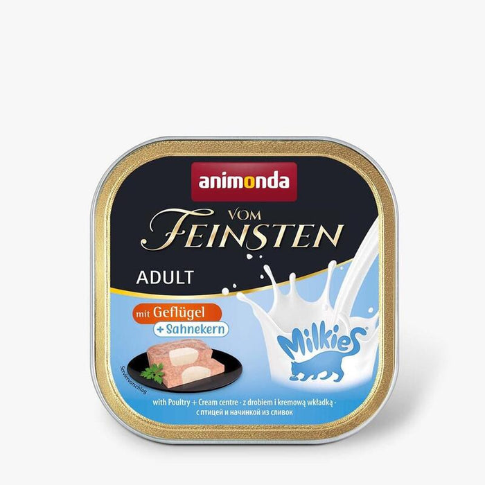 Comida Húmeda Para Gatos Animonda Vom Feinsten Adult Milkies Con Ave Y Relleno Cremoso  100g