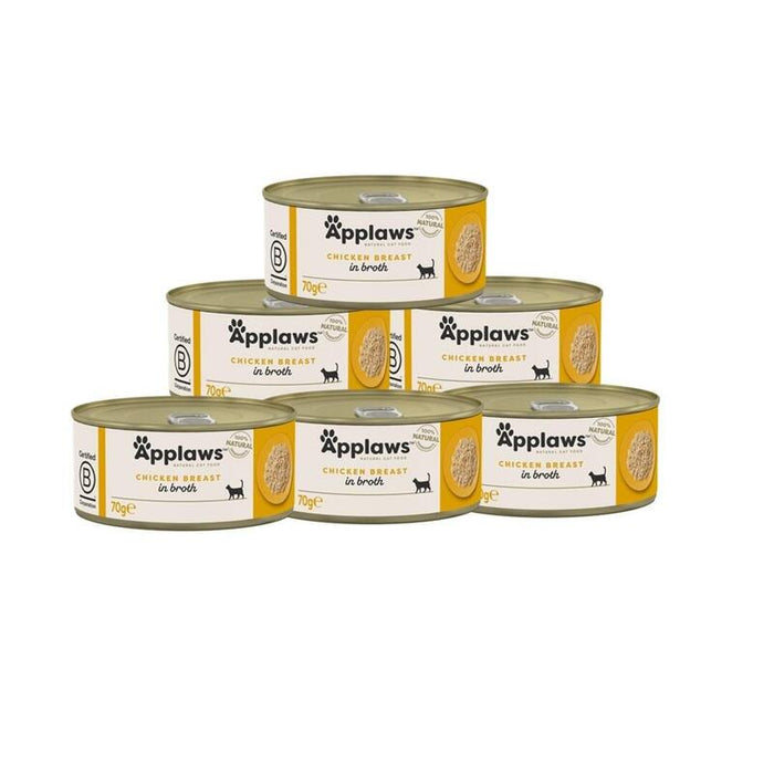Comida Húmeda Para Gatos Applaws Chicken Breast In Broth  6x70g