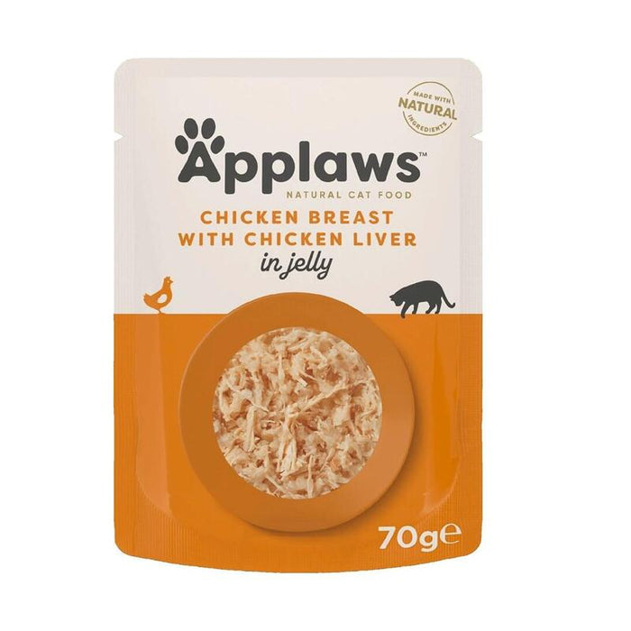 Comida Húmeda Para Gatos Applaws Chicken Breast With Chicken Liver In Jelly  70g