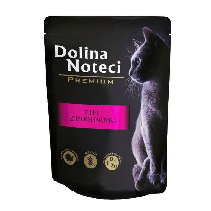 Comida Húmeda Para Gatos Dolina Noteci Premium Filete De Pechuga De Pavo Con Salsa  85 G