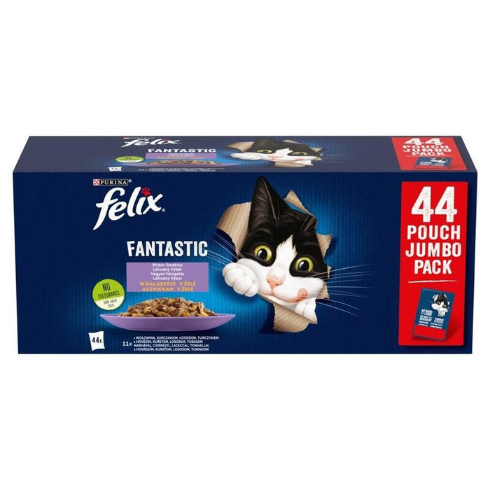 Comida Húmeda Para Gatos Purina Felix Fantastic Mix In Jelly  44 X 85g