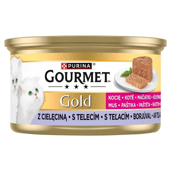 Comida Húmeda Para Gatos Purina Gourmet Gold Kitten Veal Mousse  85g