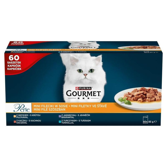 Comida Húmeda Para Gatos Purina Gourmet Perle Mini Fillets In Sauce  60x85g