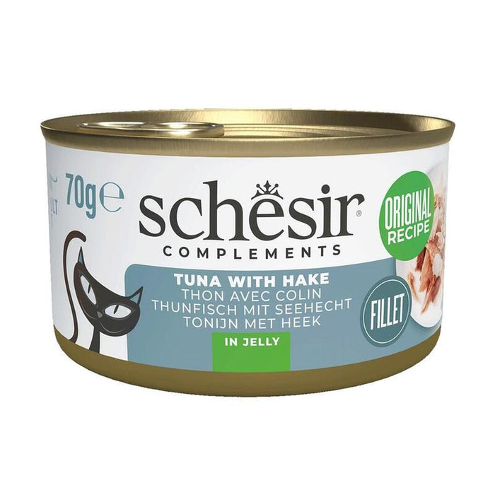 Comida Húmeda Para Gatos Schesir Complements Tuna With Hake In Jelly 70g