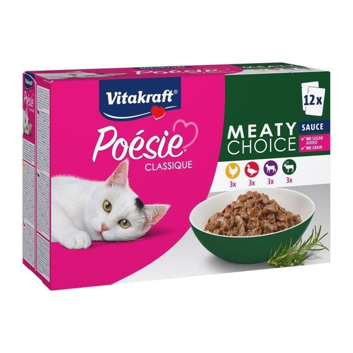 Comida Húmeda Para Gatos Vitakraft Poésie Classique Meaty Choice  12 X 85g