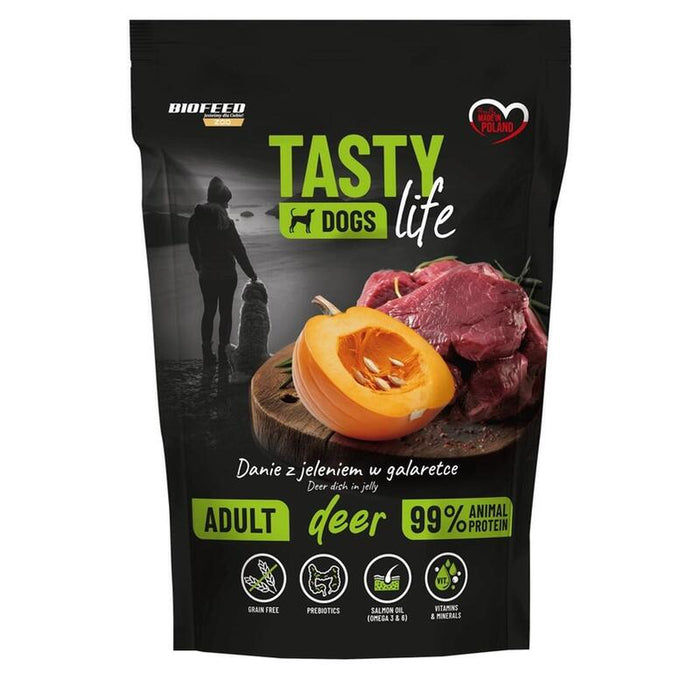 Biofeed Tasty Dogs Life Deer - Comida Húmeda Para Perros - 150g