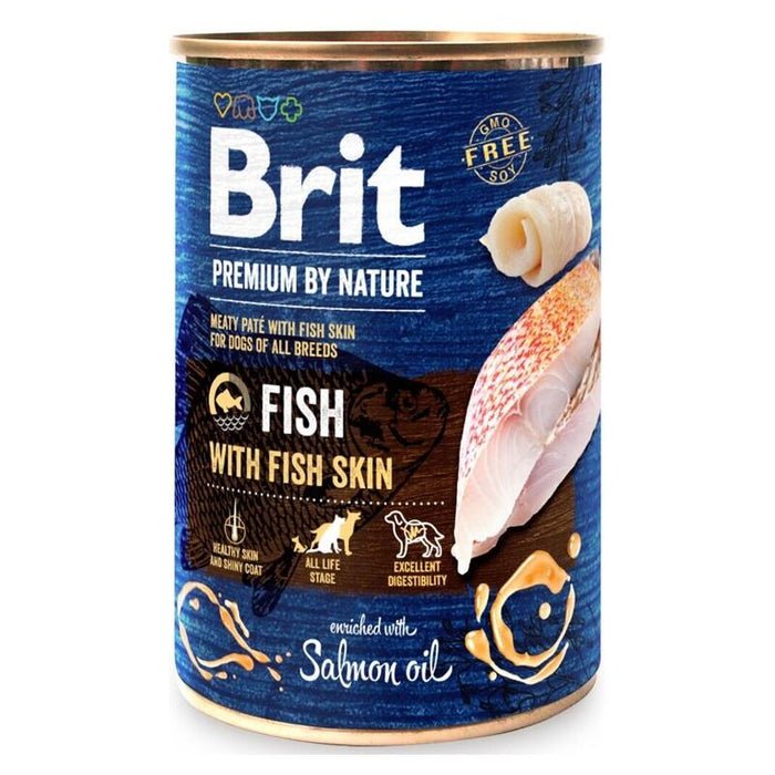Comida Húmeda Para Perros Brit Premium By Nature Fish With Fish Skin  400 G