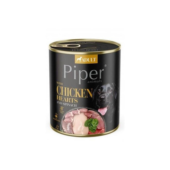Comida Húmeda Para Perros Dolina Noteci Piper Chicken Hearts With Spinach  800 G