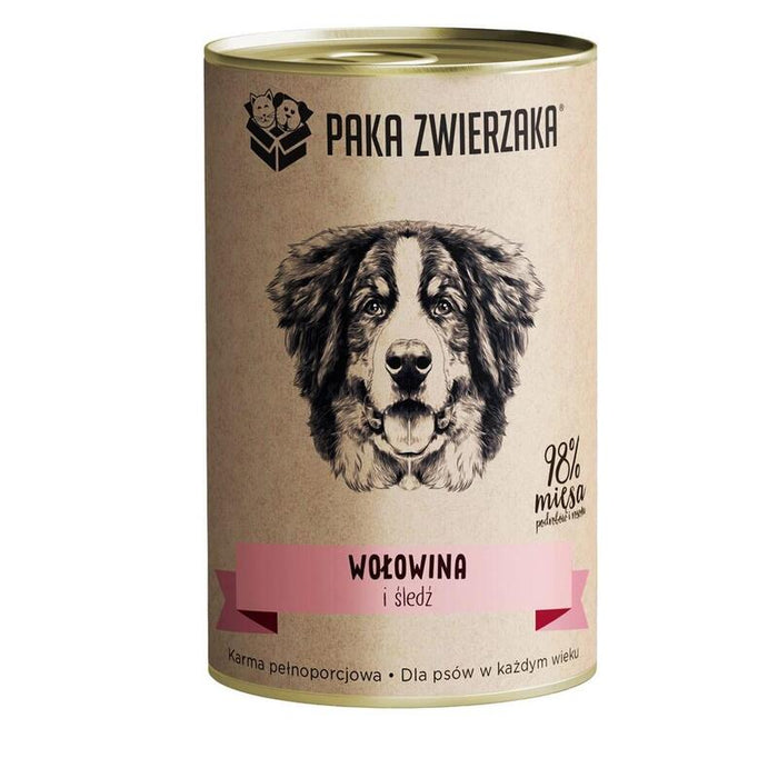 Comida Húmeda Para Perros  Paka Zwierzaka Beef And Herring 400g