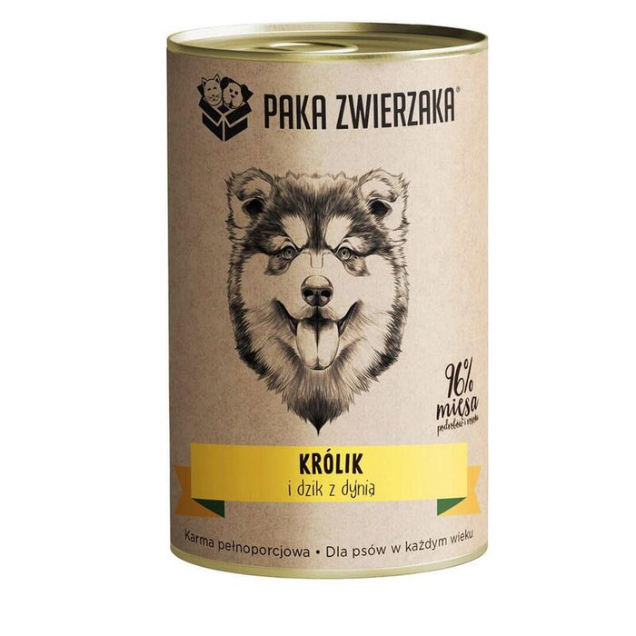 Comida Húmeda Para Perros Paka Zwierzaka Rabbit And Boar With Pumpkin  400g