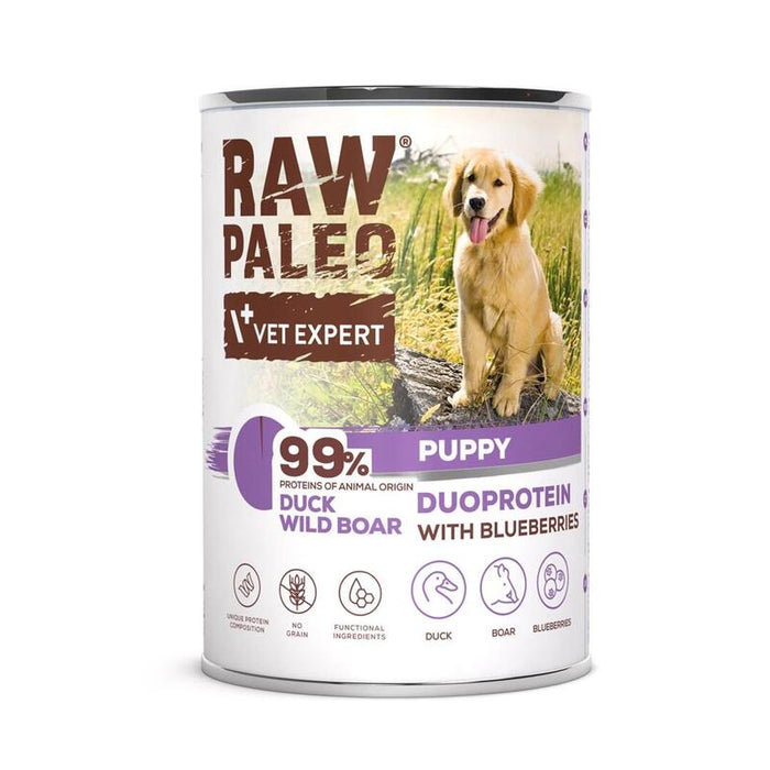 Comida Húmeda Para Perros Raw Paleo Duoprotein Duck & Boar Puppy  400g