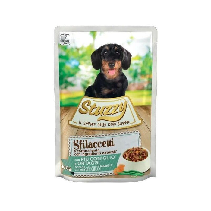 Comida Húmeda Para Perros Stuzzy Shreds With Rabbit And Vegetables  100 G
