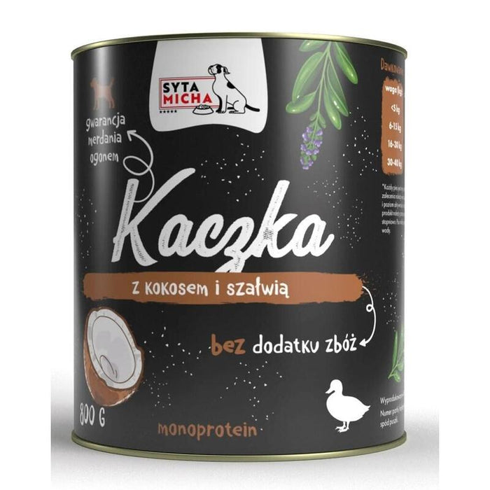 Comida Húmeda Para Perros Syta Micha Duck With Coconut And Sage  800g