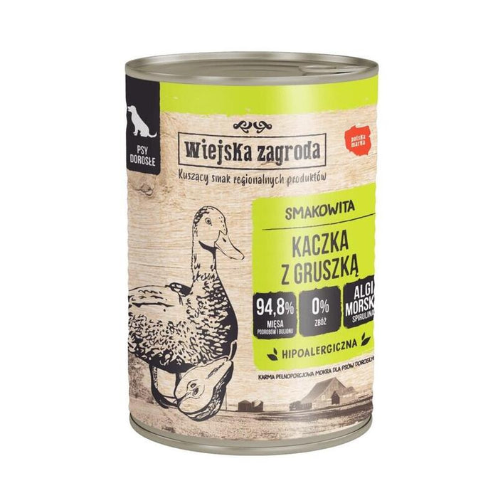 Comida Húmeda Para Perros Wiejska Zagroda Duck With Pear  400g