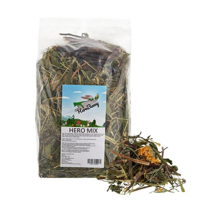 Comida Para Roedores Y Conejos Factoryherbs Hero Bunny Hero Mix  1kg
