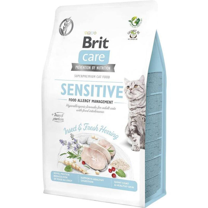 Brit Care Grain-Free Adult Insect&Herring Sensitive - Comida Seca Para Gatos - 400 G