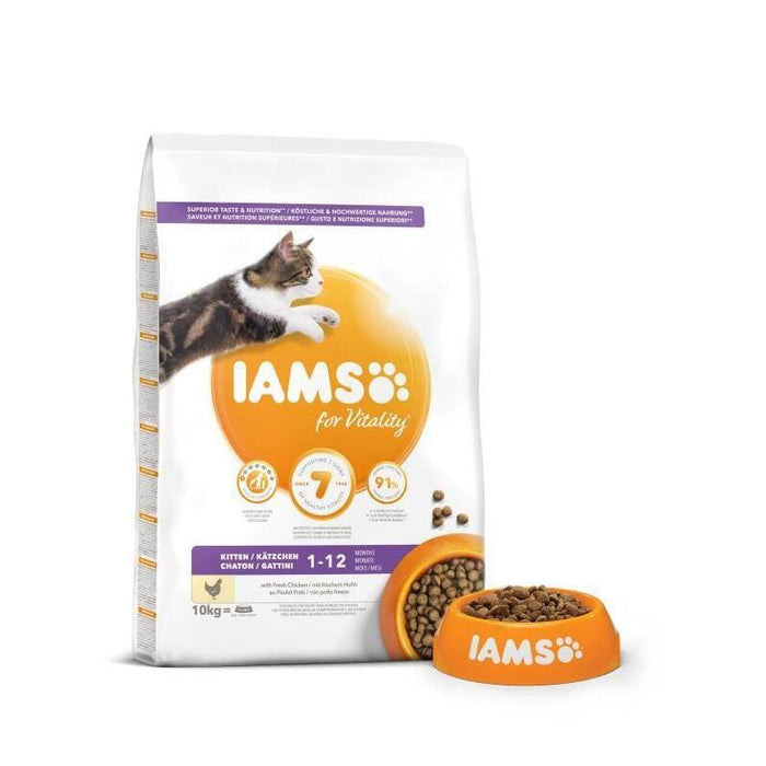 Comida Seca Para Gatos Iams For Vitality Kitten Fresh Chicken  10kg