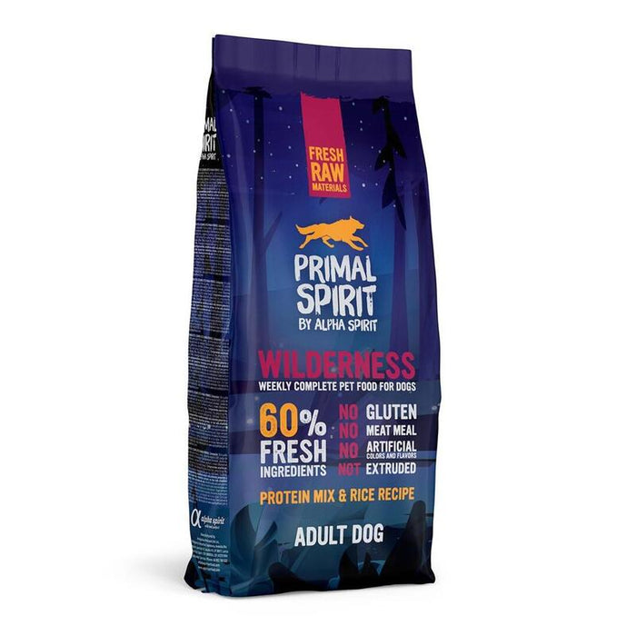Comida Seca Para Perros Primal Spirit Wilderness 60% Carne Cerdo Y Pollo 12 Kg