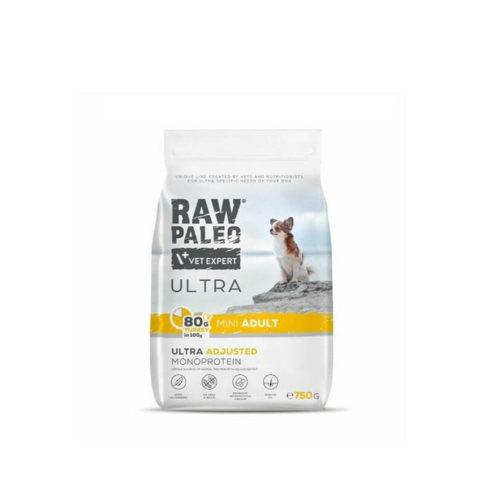 Comida Seca Para Perros Raw Paleo Ultra Mini Adult Pavo  750 G
