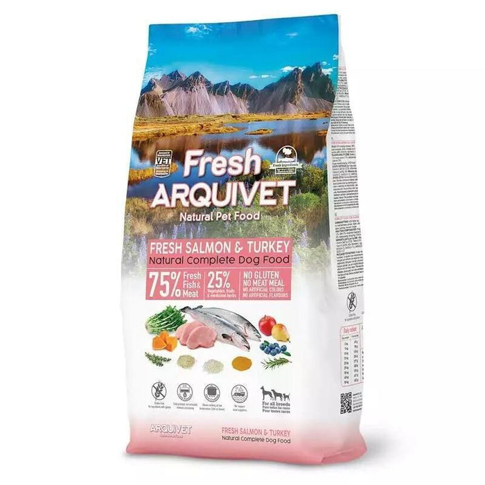 Comida Semi-Húmeda Para Perros Arquivet Salmón Fresco Con Pavo  10kg