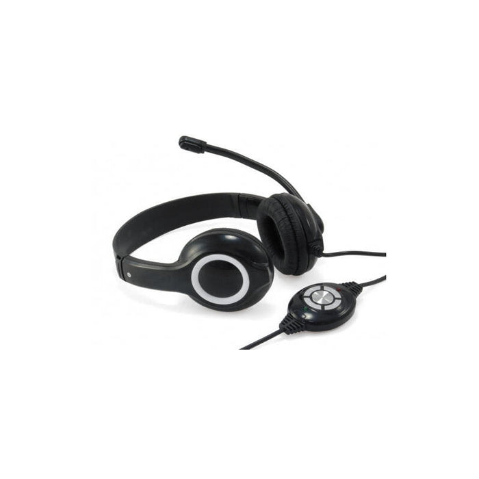 Conceptronic Auriculares Diadema+Microfono Cchatstaru2b Negro Compatible Con Voip Alimentacion Usb C