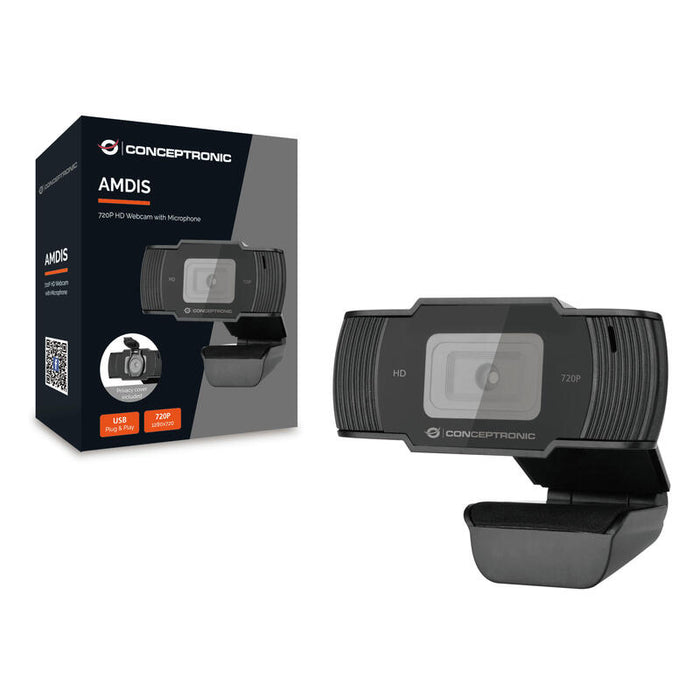 Conceptronic Webcam Amdis    720p Hd Webcam+Microphone    Sw