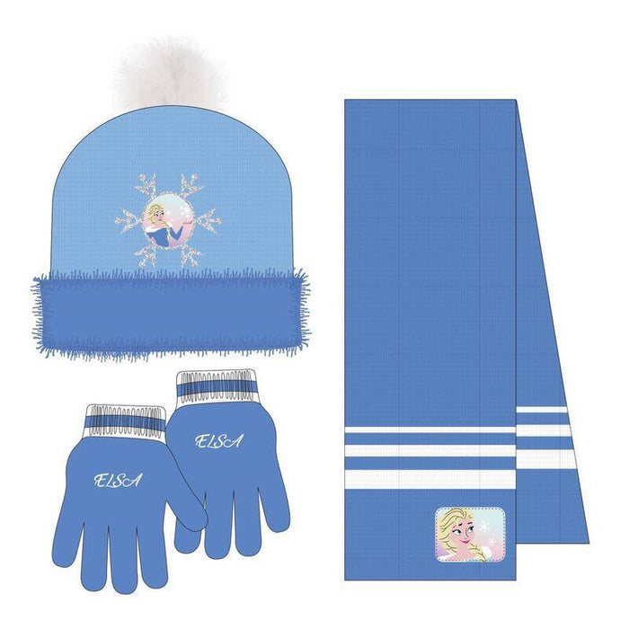 Conjunto Gorro Guantes Braga Cuello Frozen Disney