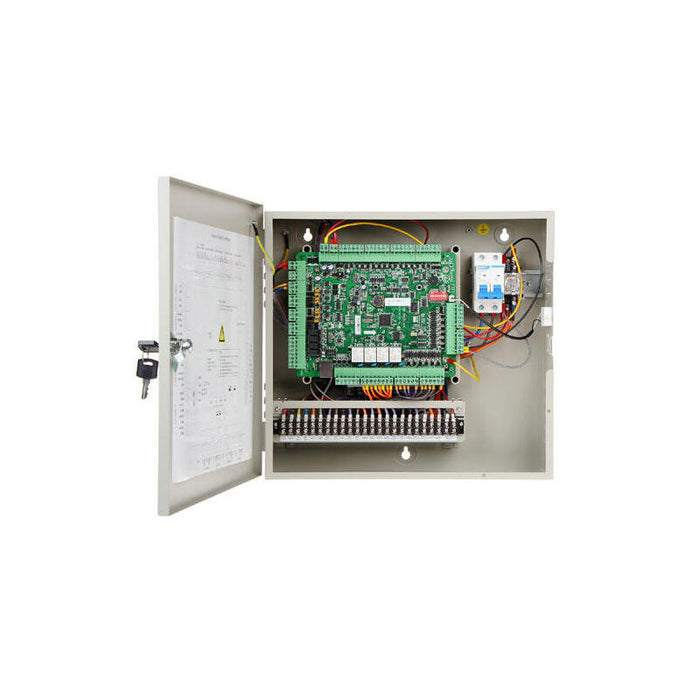 Controladora De 4 Puertas Hikvision Con Caja Y Fuente De Alimentación (Wiegand Y Rs-485)