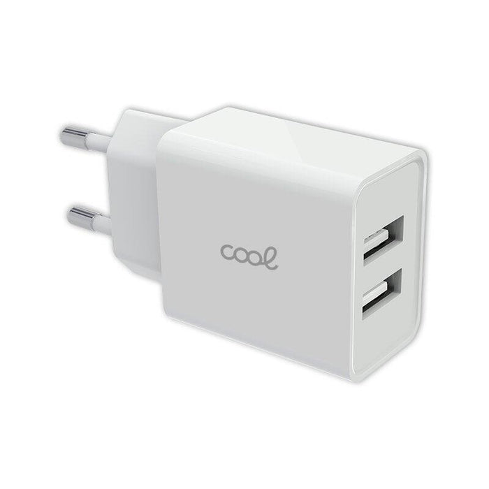 Cool Cargador Red Universal Entrada 2 X Usb  2.4 Amperios Blanco
