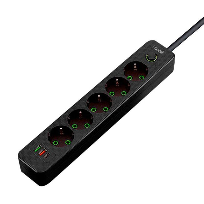 Cool Cargador Universal Multipuerto (Regleta 7 Puertos) Negro