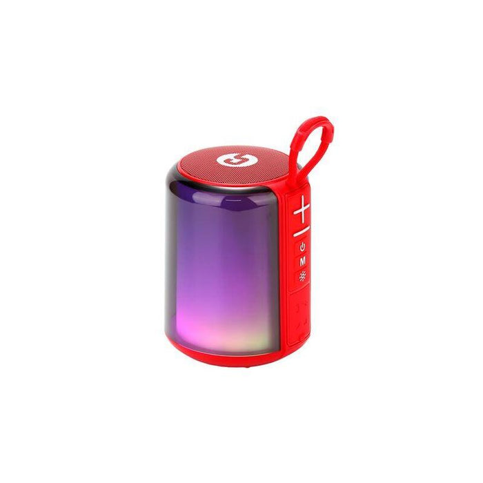Coolsound Altavoz Bluetooth Light Boom 5w - Asa De Transporte - Efecto Luces Led - Color Rojo