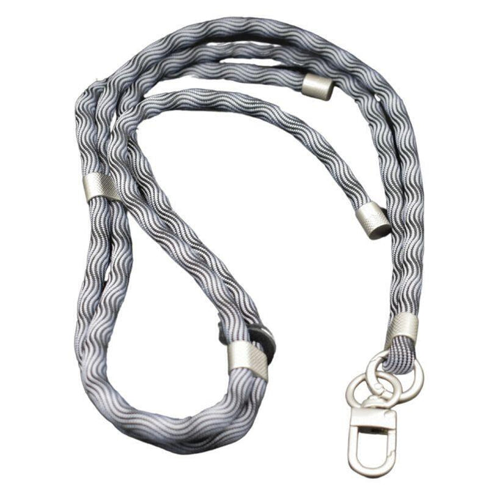 Cordón Para Móvil Negro Y Blanco - Universal Con Tarjeta Para Todas Las Fundas