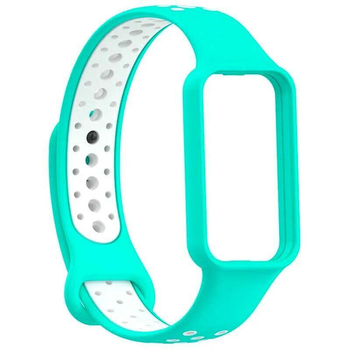 Correa Amazfit Band 7 Dual Color Turquesa+Blanco