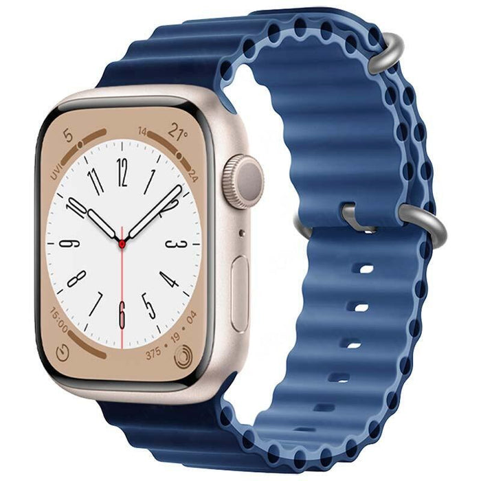Correa Apple Watch 42/44/45/49mm Wave Azul Marino+Azul