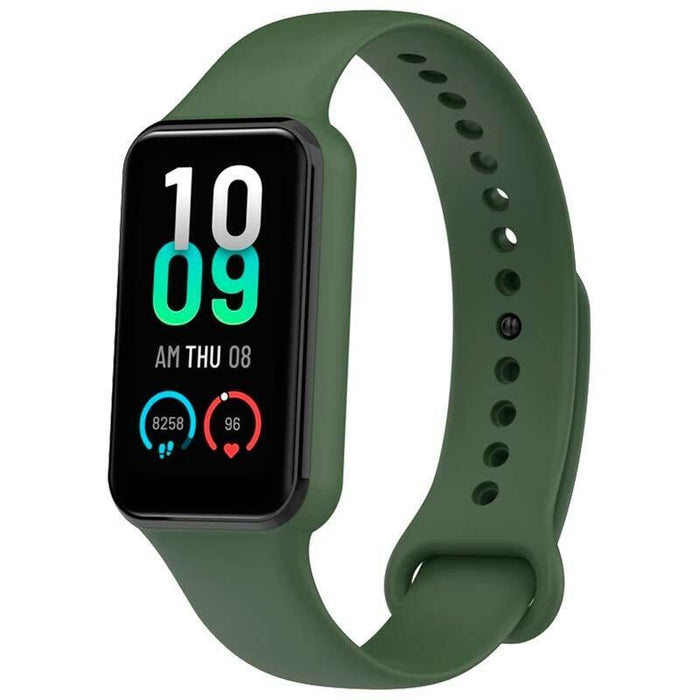 Correa De Silicona Amazfit Band 7 Verde Oscuro