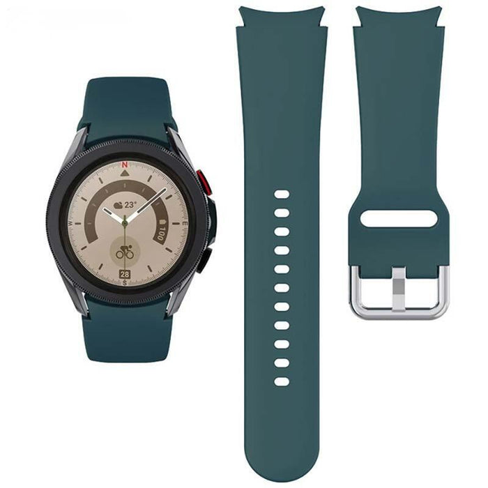 Correa De Silicona Samsung Galaxy Watch 4/5/6 Verde Oscuro