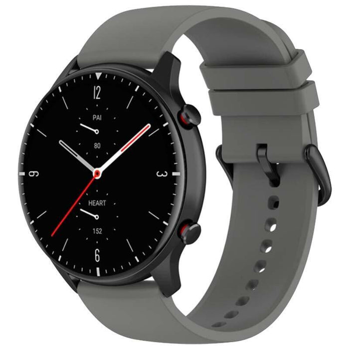 Correa De Silicona Universal 22mm Gris Para Smartwatch Xiaomi/Amazfit/Samsung/Huawei/Realme/Ticwatch