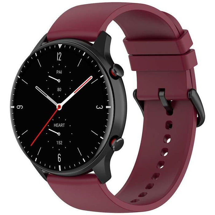 Correa De Silicona Universal 22mm Vino Para Smartwatch Xiaomi/Amazfit/Samsung/Huawei/Realme/Ticwatch
